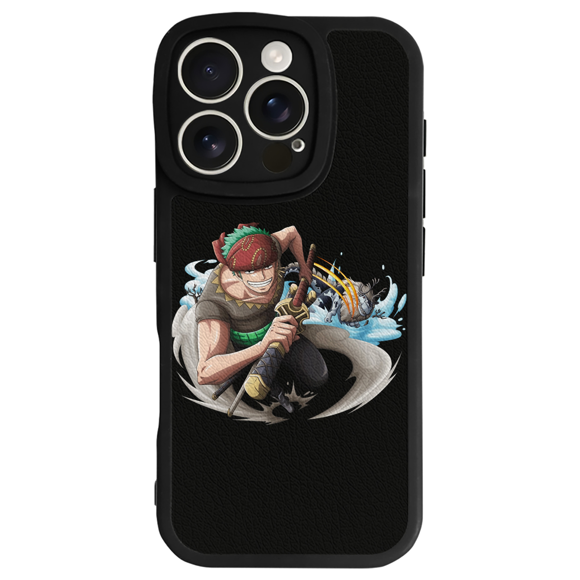 （画像用） ワンピース ロロノア・ゾロ ONE PIECE Roronoa Zoro 【iPhone 16シリーズ対応】シリコンスマホケース（レザー調） 材質：シリコン